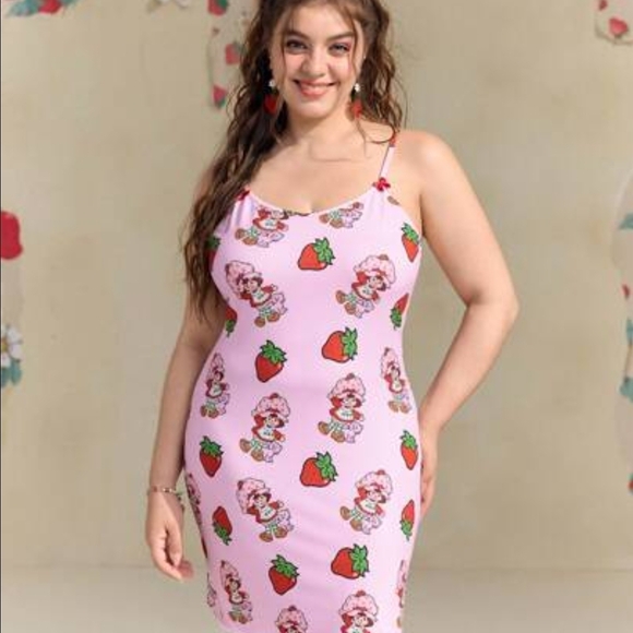 Strawberry Shortcake Other - Playful Pink Strawberry Print Chemise